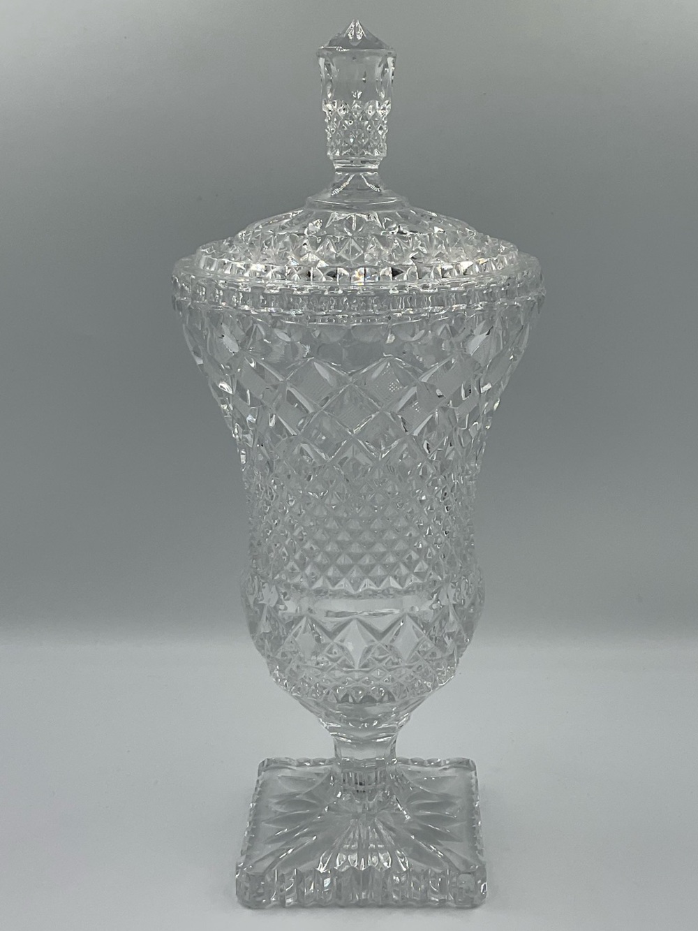Vintage Cut Crystal Pedestal Compote/Candy Jar with Lid